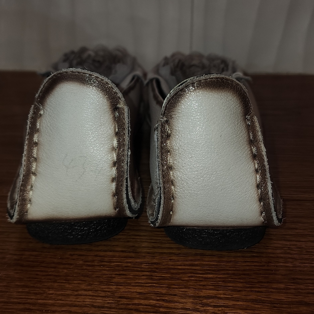 L'ARTISTE By SPRING STEP elegant White/Grey Leather Women's Loafers - Picture 3 of 6